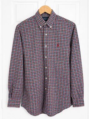 Polo by Ralph Lauren Red and Blue Multi-Check Button-Down Shirt